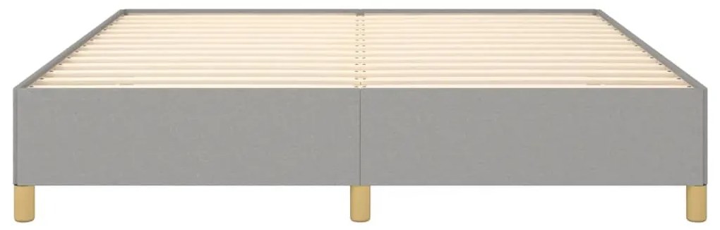 Estrutura de cama sem colchão 160x200 cm tecido cinzento-claro