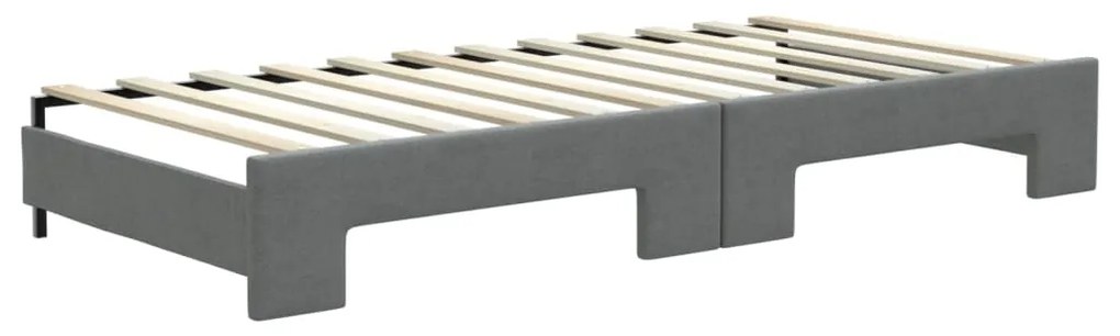 Sofá-cama c/ gavetão/gavetas 100x200 cm tecido cinzento-escuro