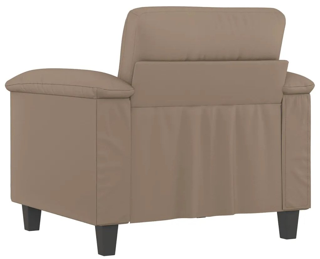 Poltrona 60 cm couro artificial cappuccino
