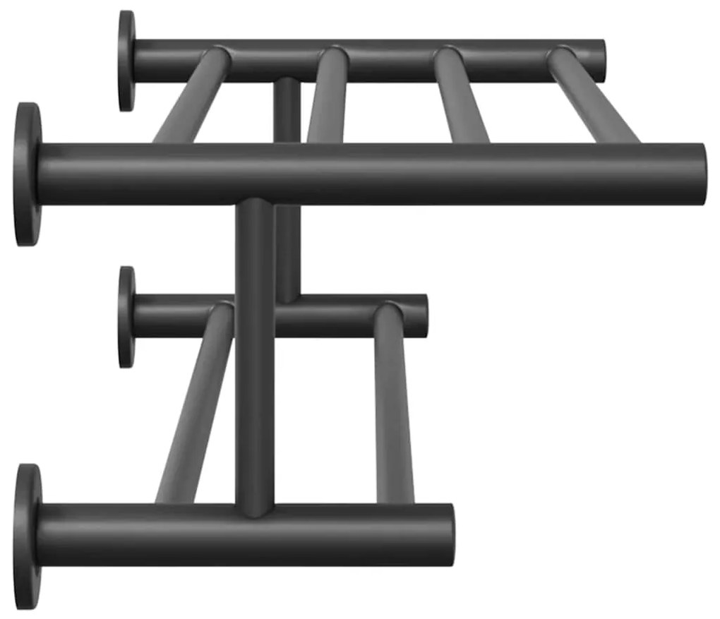 Suporte de Toalha Preto 61 x 23 x 17 cm Aço inoxidável