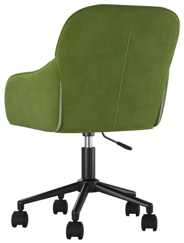 Cadeiras de jantar giratórias 2 pcs veludo verde-claro