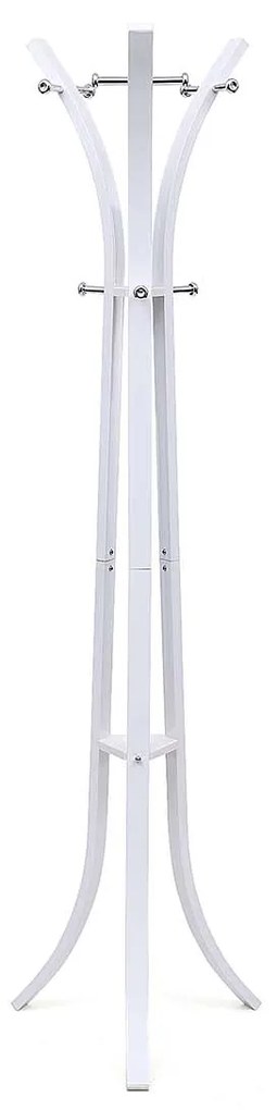 SONGMICS Suporte para chapéu e casaco resistente, rack para roupas, árvore, 9 ganchos de metal, 176 cm branco RCR01W