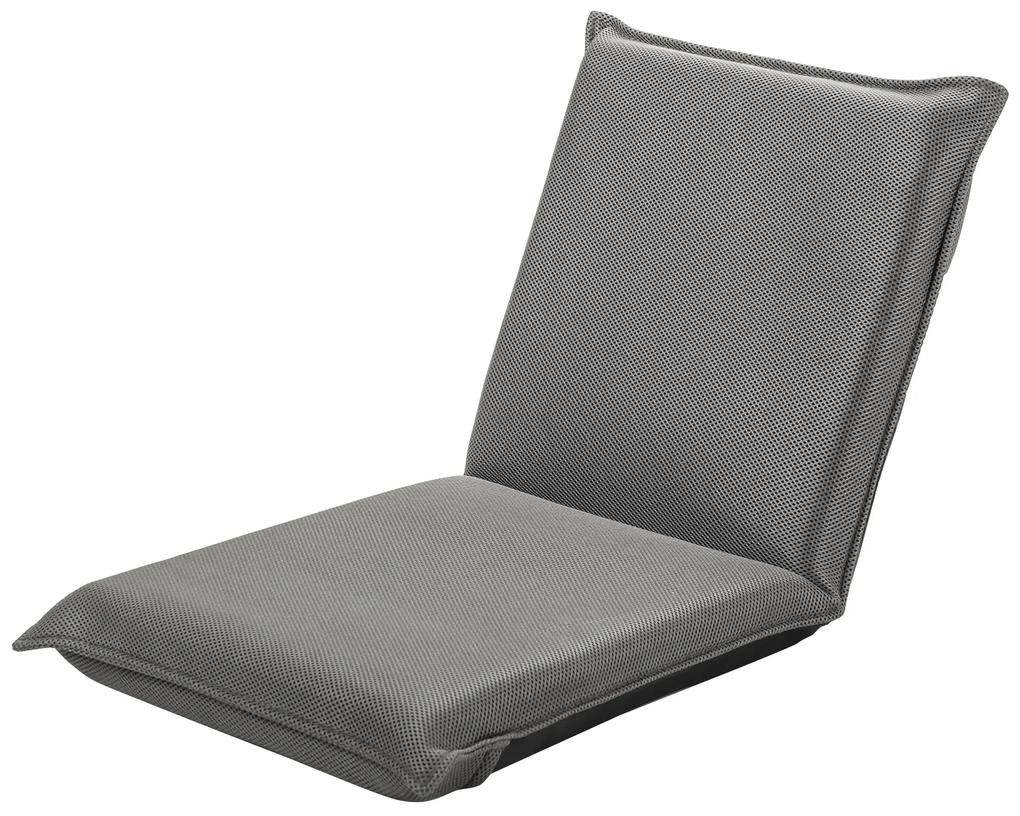 Cadeira almofadada com apoio de costas Ideal para a leitura Meditação  98 x 47 x 7,5 cm Cinzento