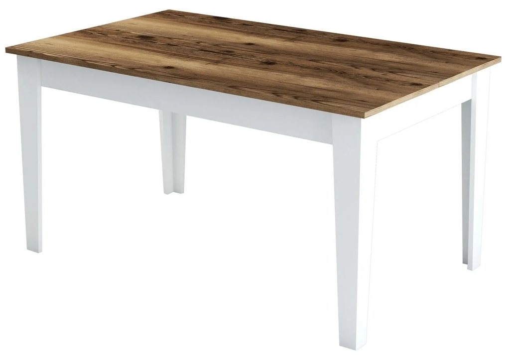 Mesa de Jantar Milan500 – Nogueira e Branco – 145x75x88 cm