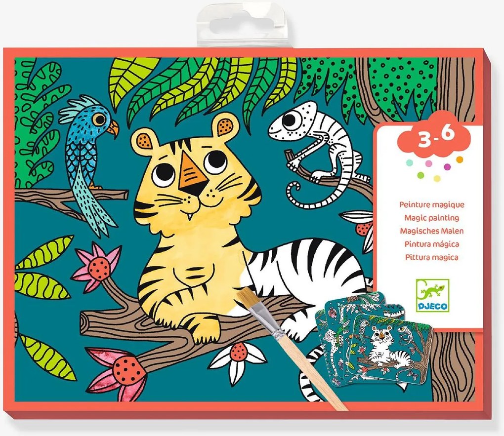 Pintura mágica DJECO para revelar selva verde