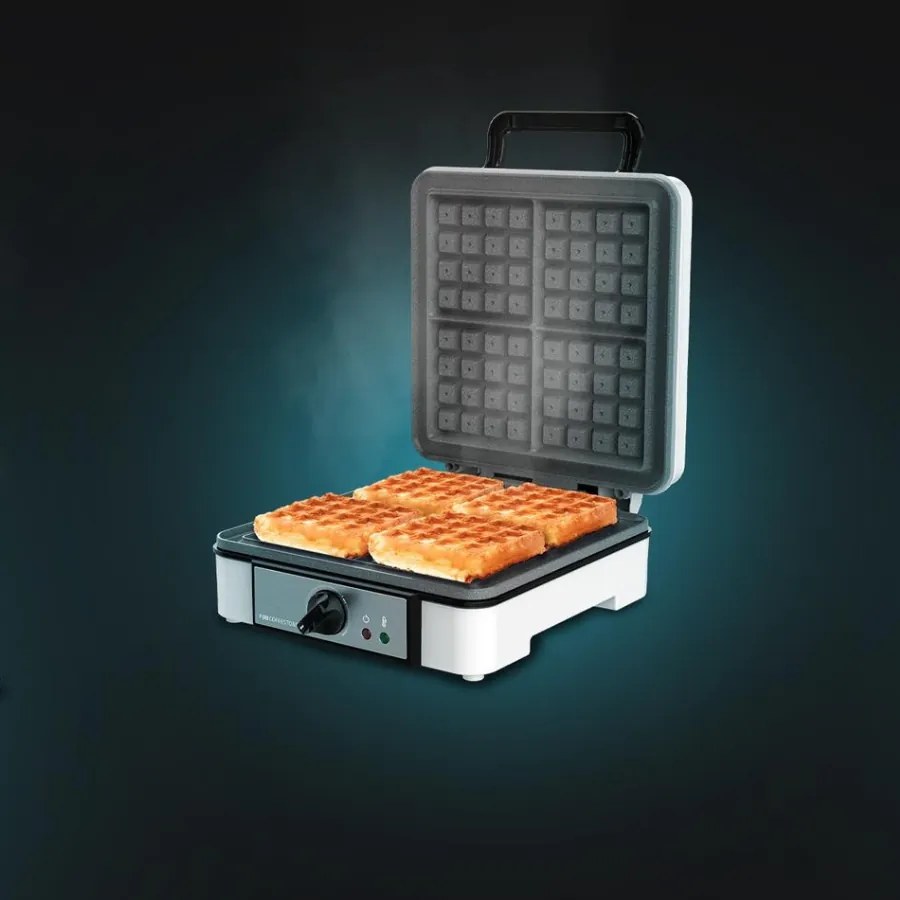 Máquina de waffles Fun Gofrestone 4Inox de 1200 W e em aço inoxidável