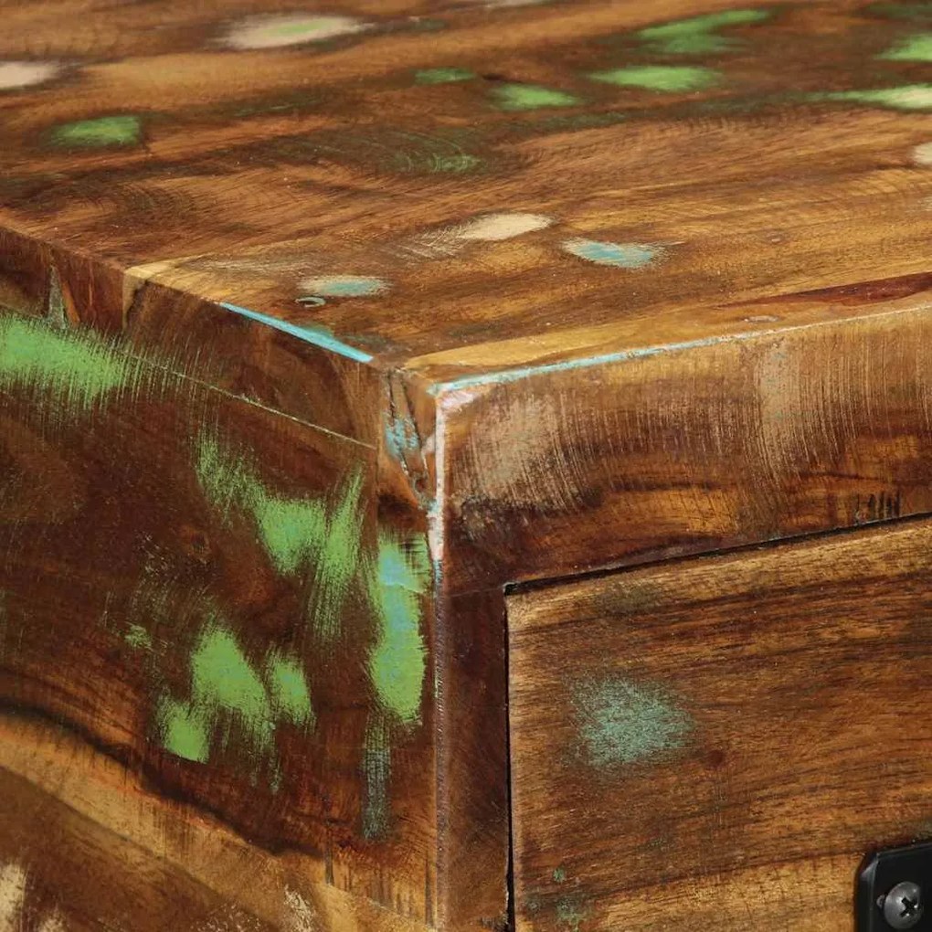 Armário de TV para parede 60x30x19 cm madeira recuperada maciça