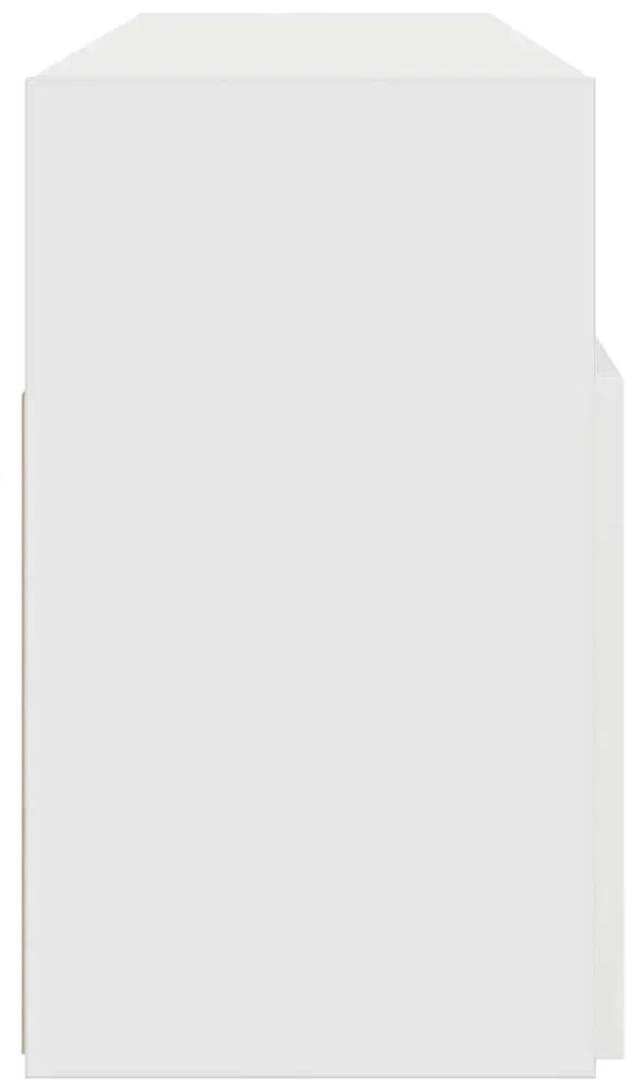 Móvel de TV com luzes LED 120x30x50 cm branco