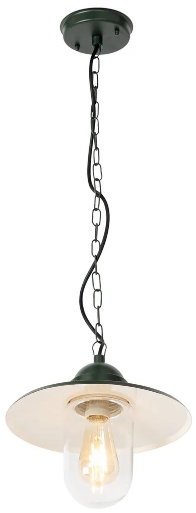 Candeeiro de suspensão moderno para exterior verde escuro IP44 - Kansas