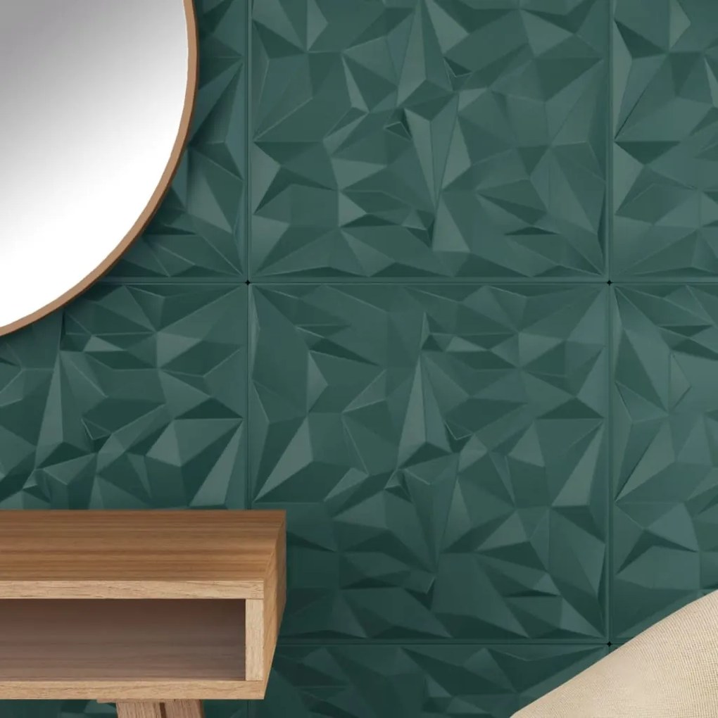 Painéis de parede 48 pcs 50x50 cm 12 m² XPS ametista verde