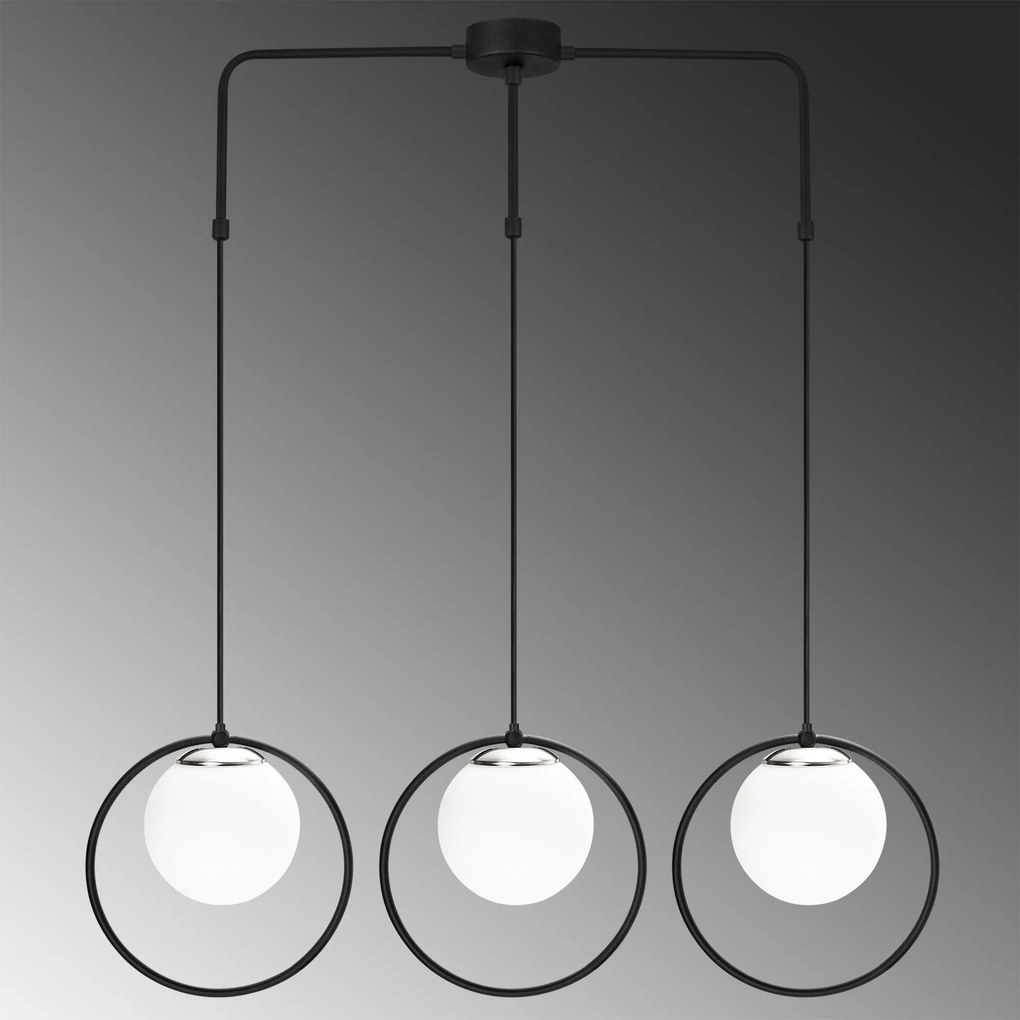 Candeeiro Dolunay – Branco e Preto – 90 x 15 cm