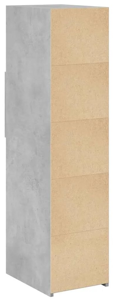 Armário alto 30x42,5x124 cm derivados de madeira cinza cimento