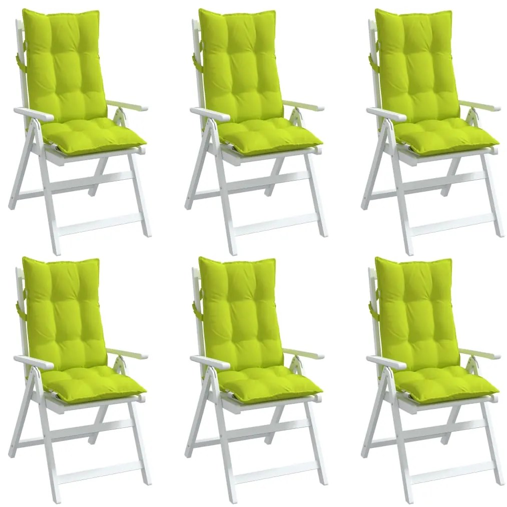 Almofadões p/ cadeira encosto alto 6 pcs oxford verde brilhante