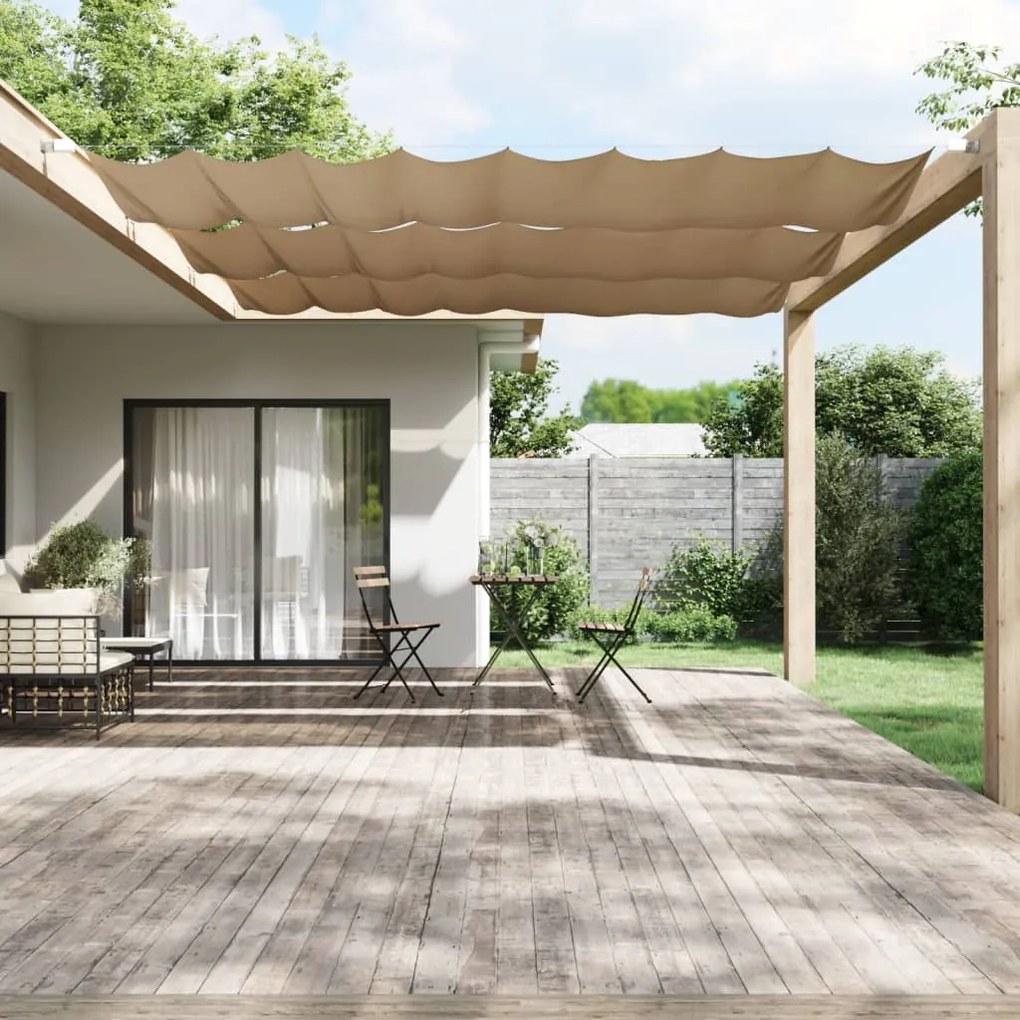 Toldo vertical 140x600 cm tecido oxford cinza-acastanhado