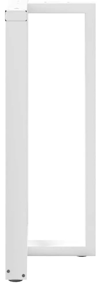 Pés de mesa de bar em forma de T, 2 peças, branco, 60x35x(100-101) cm,