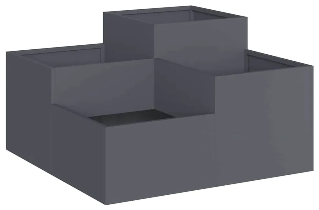 Jardineira vidaXL 100x100x48 cm Aço Antracite