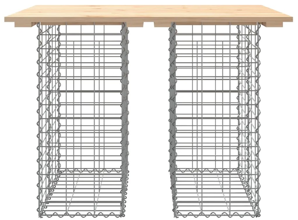 Banco de jardim c/ design gabião 100x70x72 cm pinho maciço