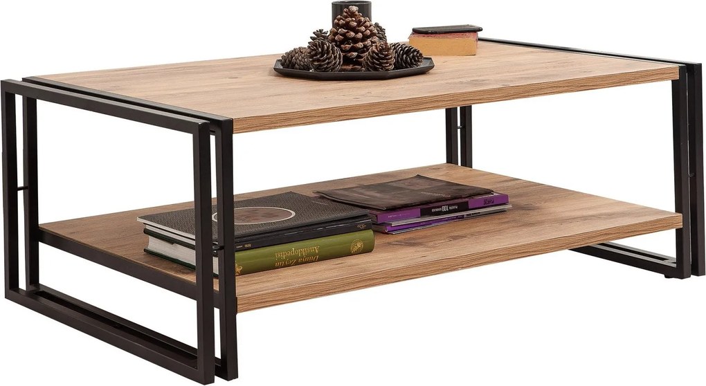 Conjunto de Mobiliário de Sala de Estar Cosmo – Pinho Atlântico e Pret