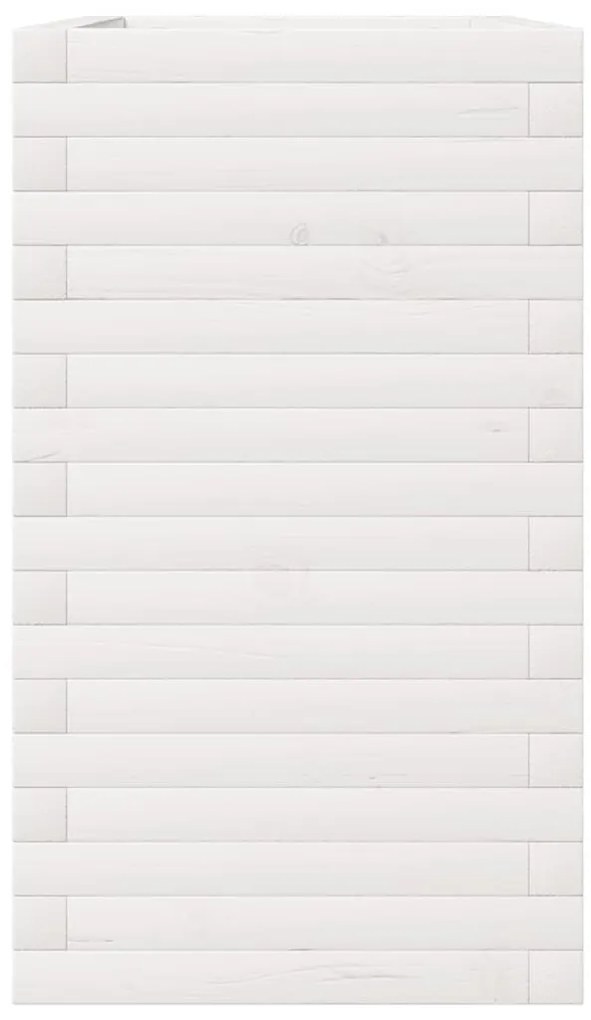 Vaso/floreira de jardim 90x40x72,5 cm pinho maciço branco