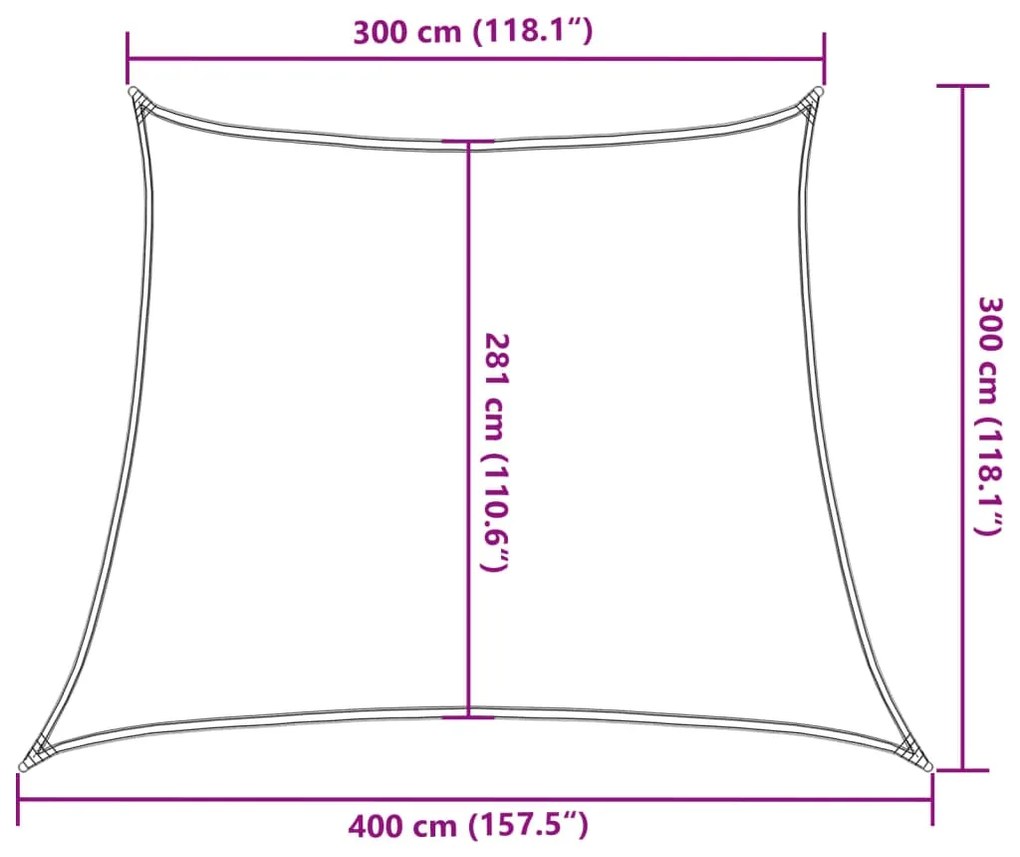 Para-sol estilo vela 160 g/m² 3/4x3 m PEAD preto