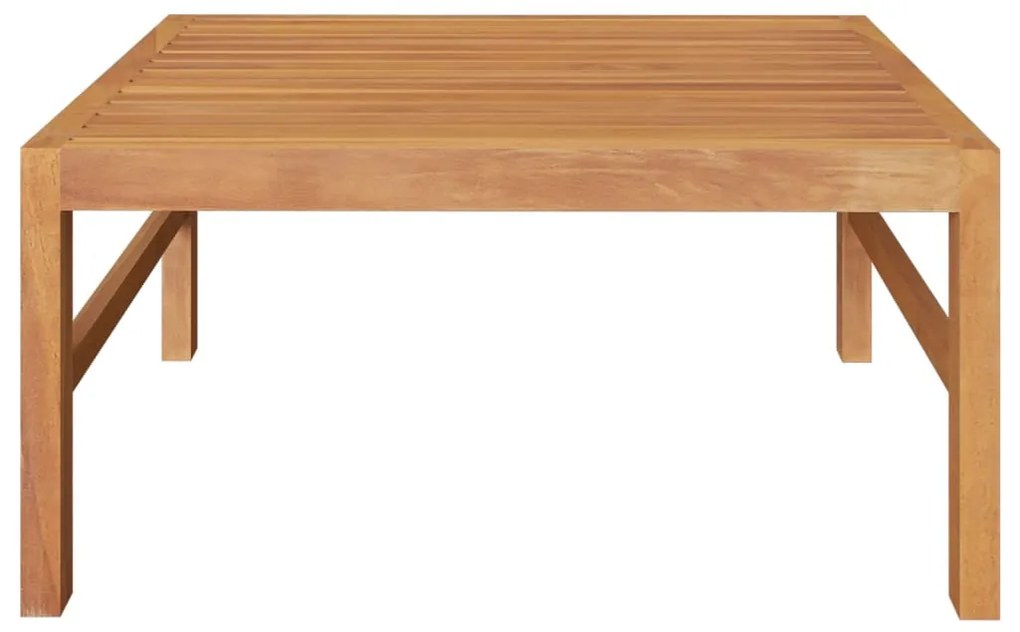 3 pcs conj. lounge de jardim c/ almofadões cor creme teca