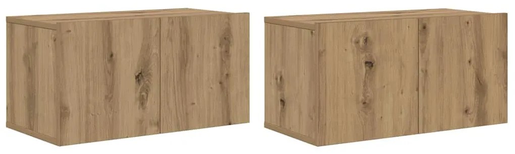 Conjunto de móvel de TV 8 pcs carvalho artisiano