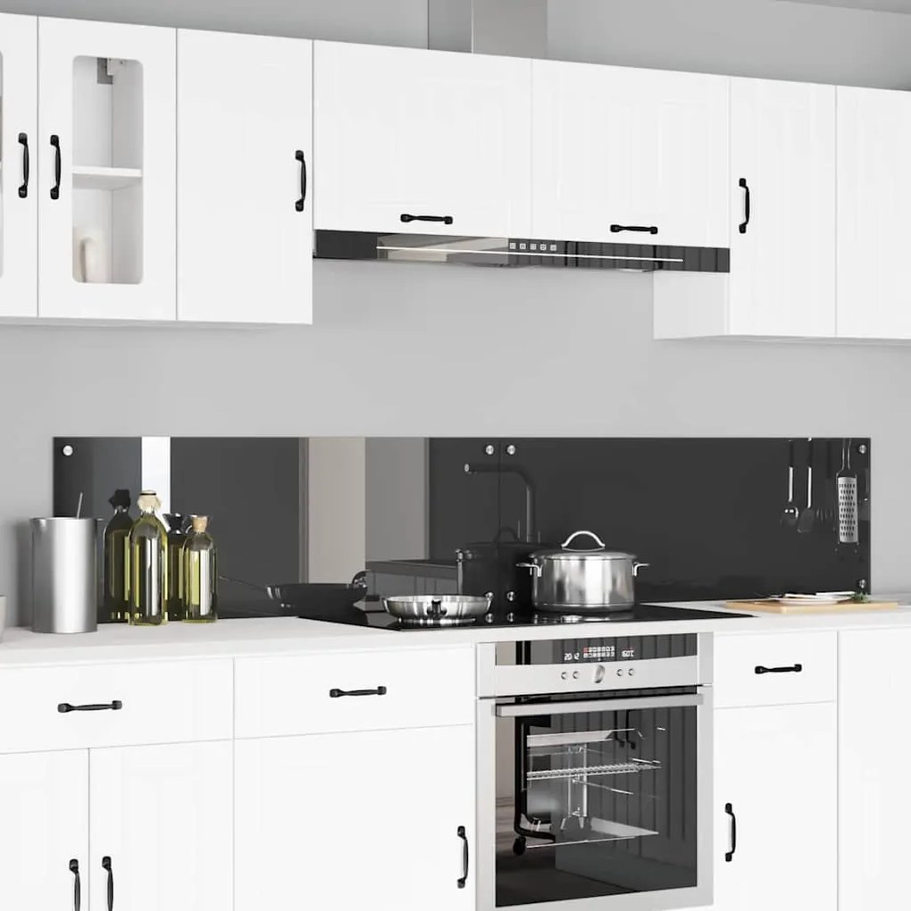 vidaXL Proteção de Cozinha 2 pcs Cinza Escuro 110 x 40 cm