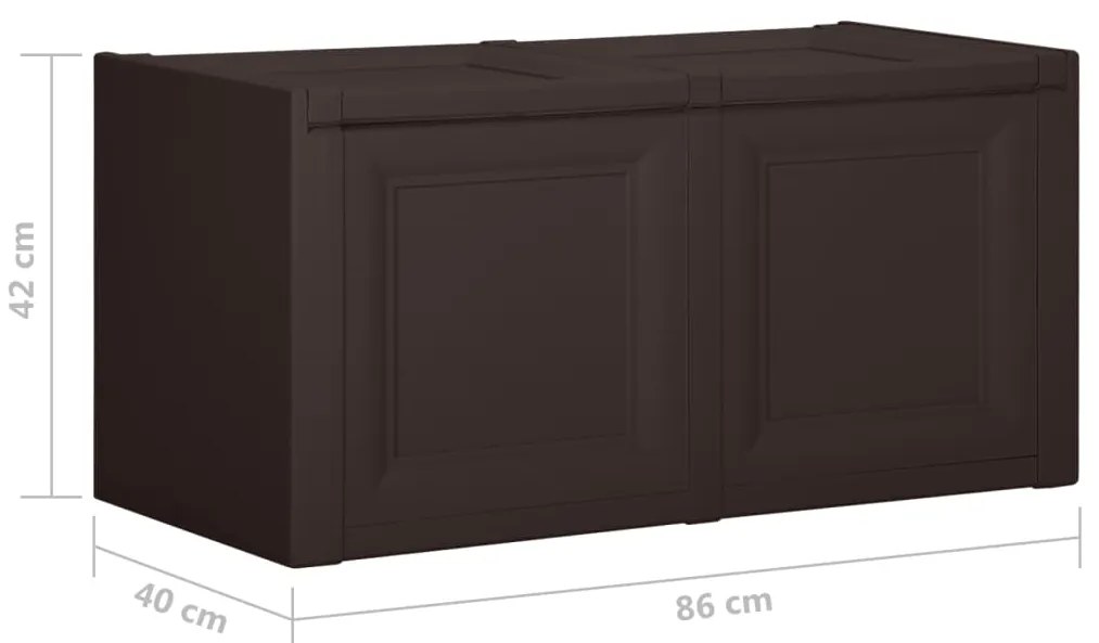Caixa para almofadões 86x40x42 cm 85 L castanho