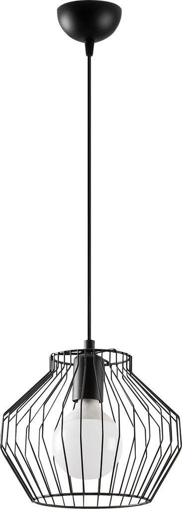 Candeeiro de Teto Vazo – Preto – 25 x 25 cm