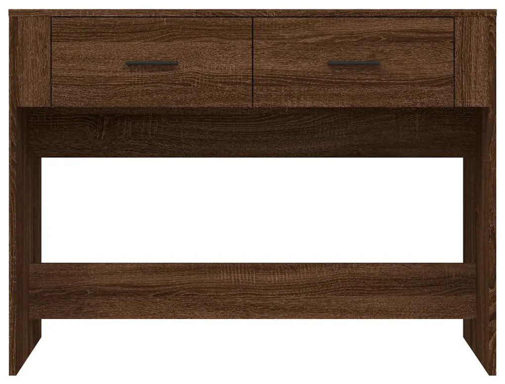 Mesa consola 100x39x75 cm derivados madeira carvalho castanho