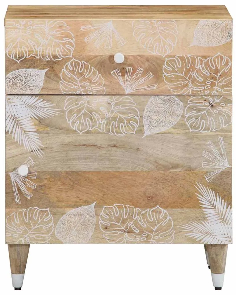 Mesa de cabeceira 50x33x60 cm madeira de mangueira maciça