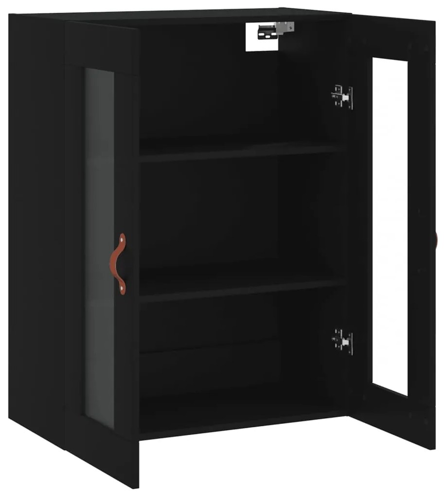Armário de parede 69,5x34x90 cm preto