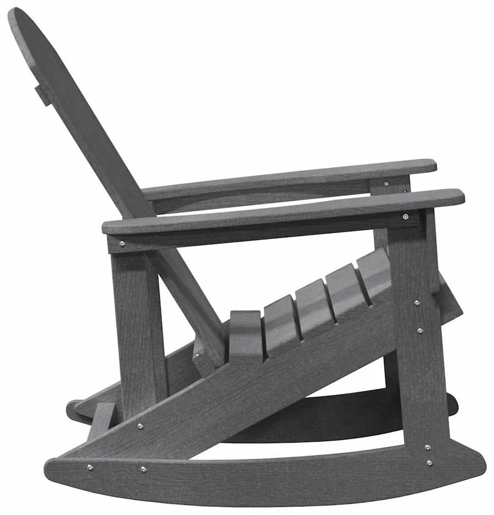 Cadeira de balanço Adirondack Cinzento-Claro 73.5x92x90 cm HDPE