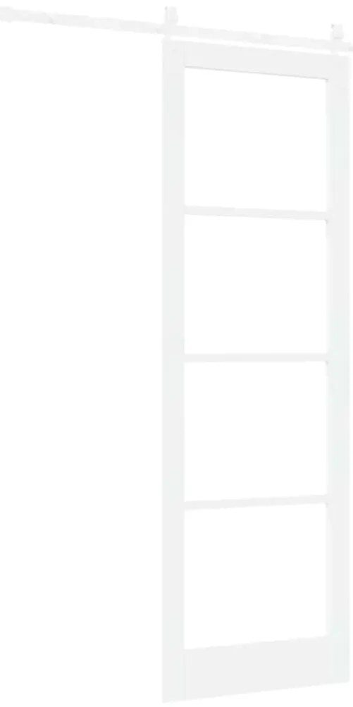 Porta Deslizante vidaXL com Hardware ORKDAL Madeira Branca e Vidro