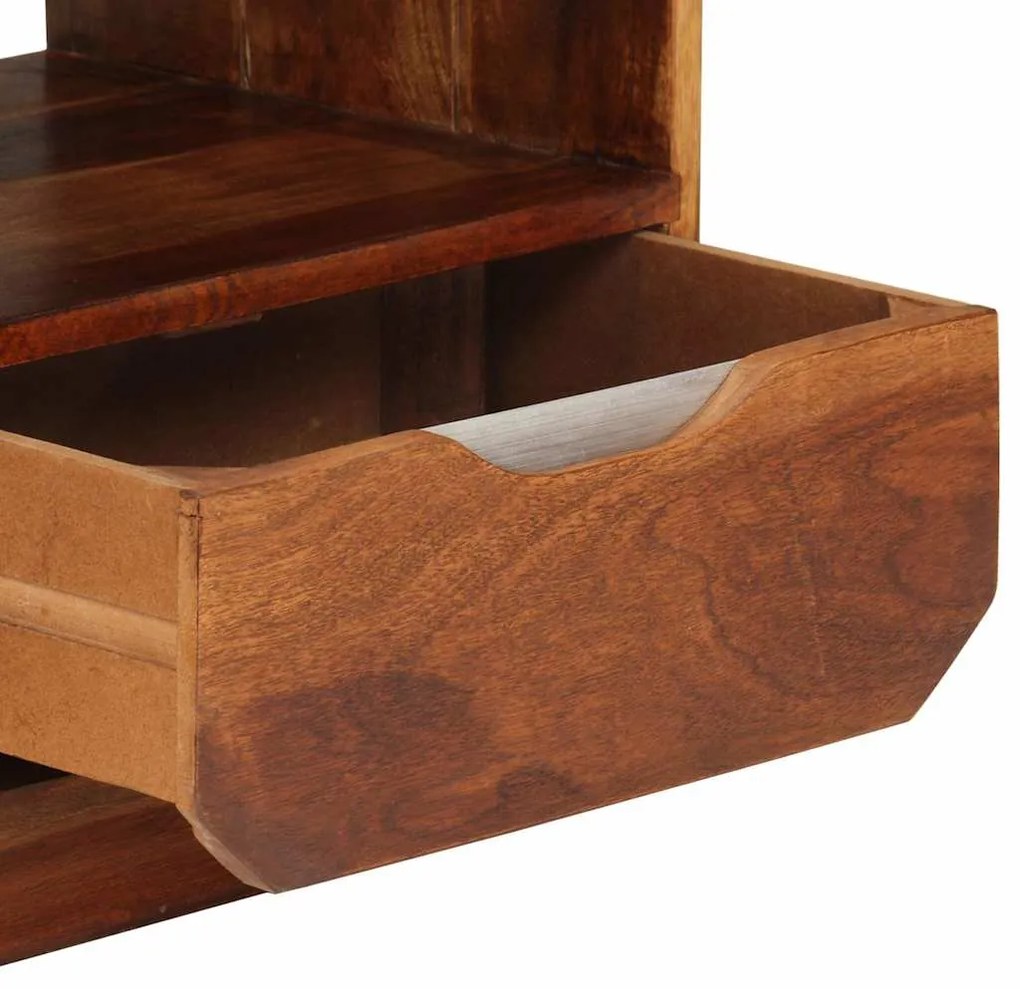 Mesa cabeceira c/ gaveta madeira acácia maciça 40x30x50 cm
