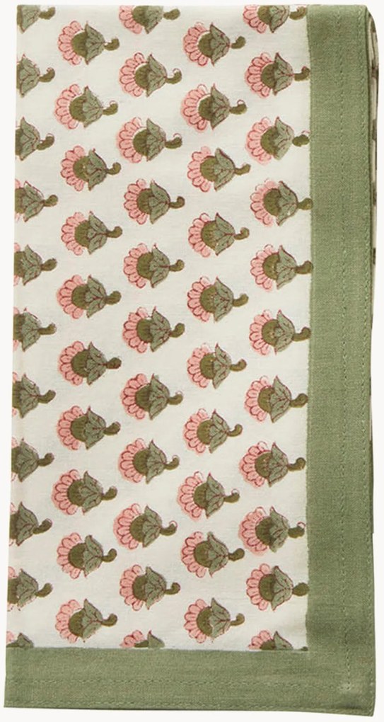 Guardanapos em algodão artesanal Gita, conjunto de 4