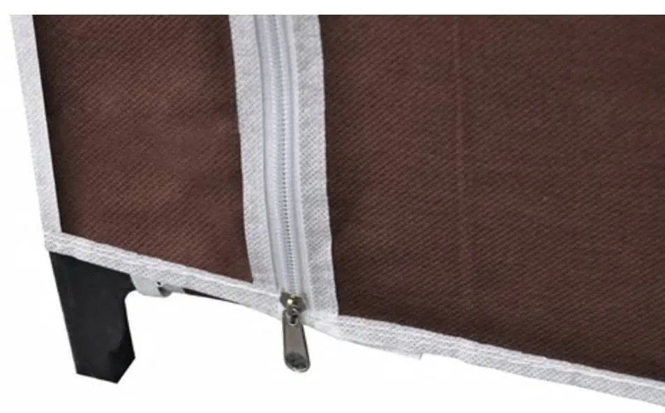 Roupeiro de tecido castanho