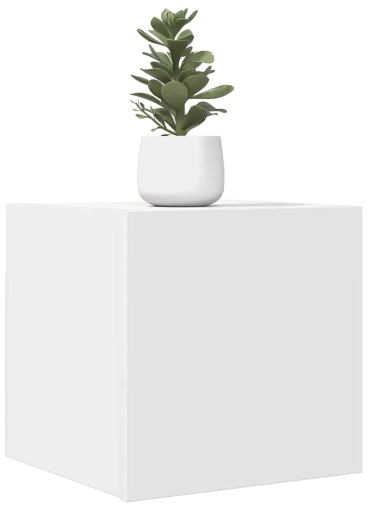 Móvel de TV de parede 2 pcs 30,5x30x30 cm branco
