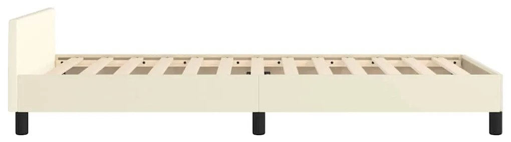 Estrutura cama c/ cabeceira sem colchão 100x200 cm creme