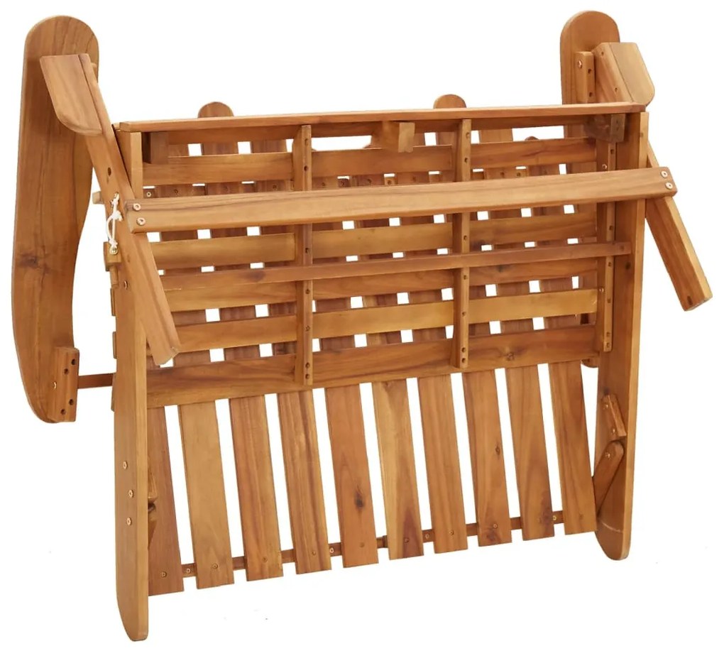 4 pcs conjunto lounge de jardim Adirondack acácia maciça