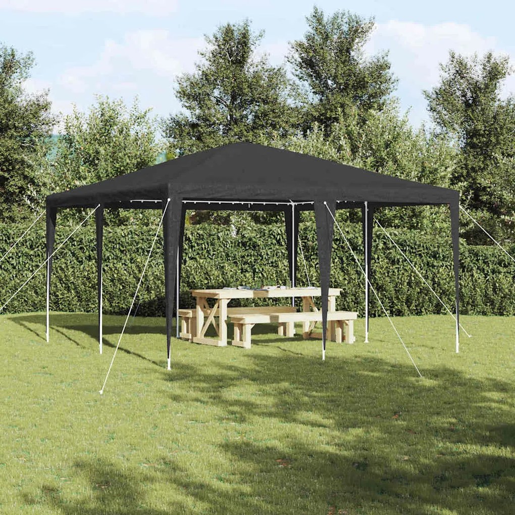 vidaXL Tenda de Festa Antracite 400 x 400 x 266 cm Polietileno e Aço
