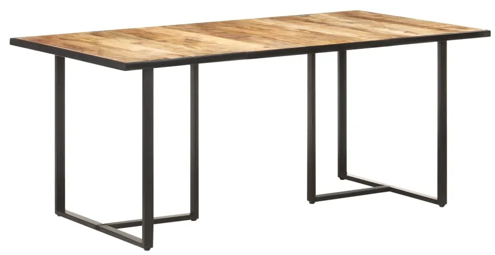 vidaXL Mesa de jantar 180 cm madeira de mangueira áspera