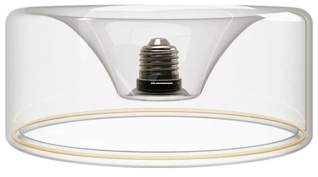 Lâmpada LED Transparente Linha Fantasma Donut Embutido 195x83 6W 500Lm E27 2200K Regulável - G02