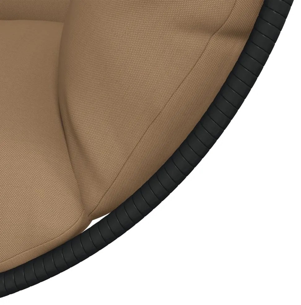 Cadeira em forma de ovo suspensa c/ suporte vime/aço antracite