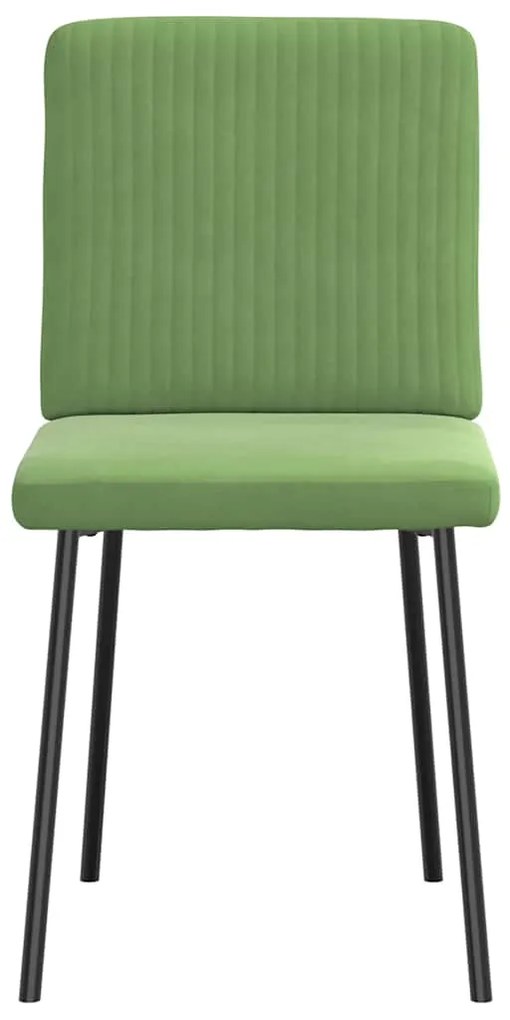 Cadeiras de jantar 2 pcs veludo verde-claro