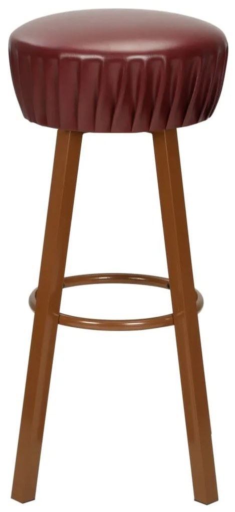 Bancos de bar 2 pcs couro artificial castanho