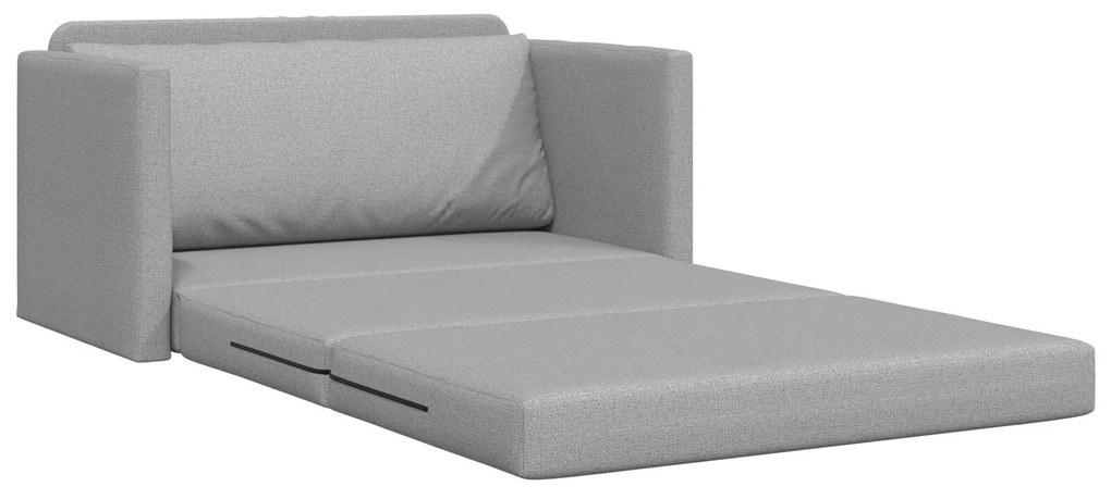 Sofá Cama de Chão 2-em-1 Cinzento-claro 124x71x78 cm Tecido
