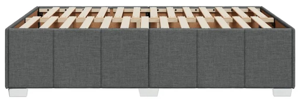 Estrutura de cama sem colchão cinza escuro 120x190 cm tecido