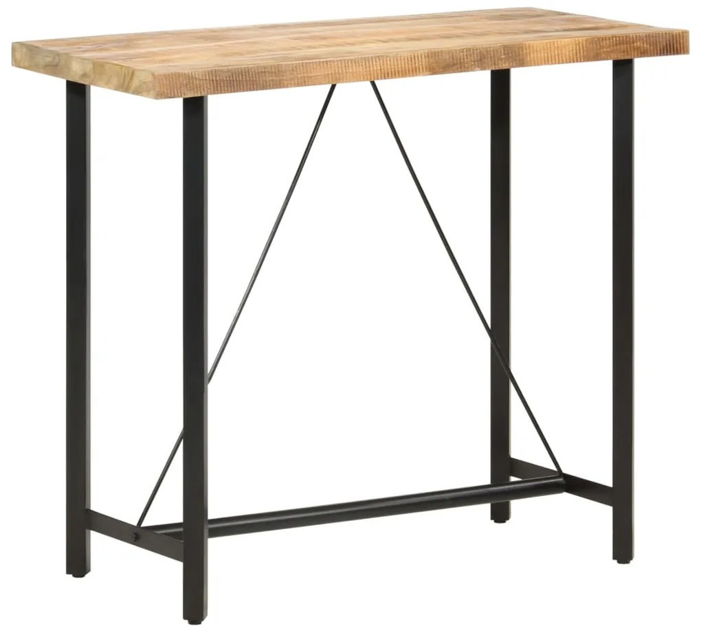 Mesa de bar 120x58x107 cm madeira de mangueira áspera