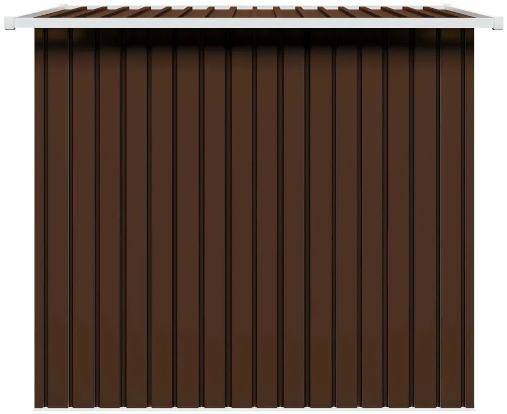 Abrigo de jardim 194x121x181 cm aço castanho